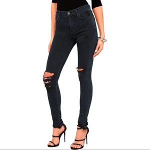 AGOLDE Black Jeans Womens 28 Skinny Distressed Sophie Hi Rise